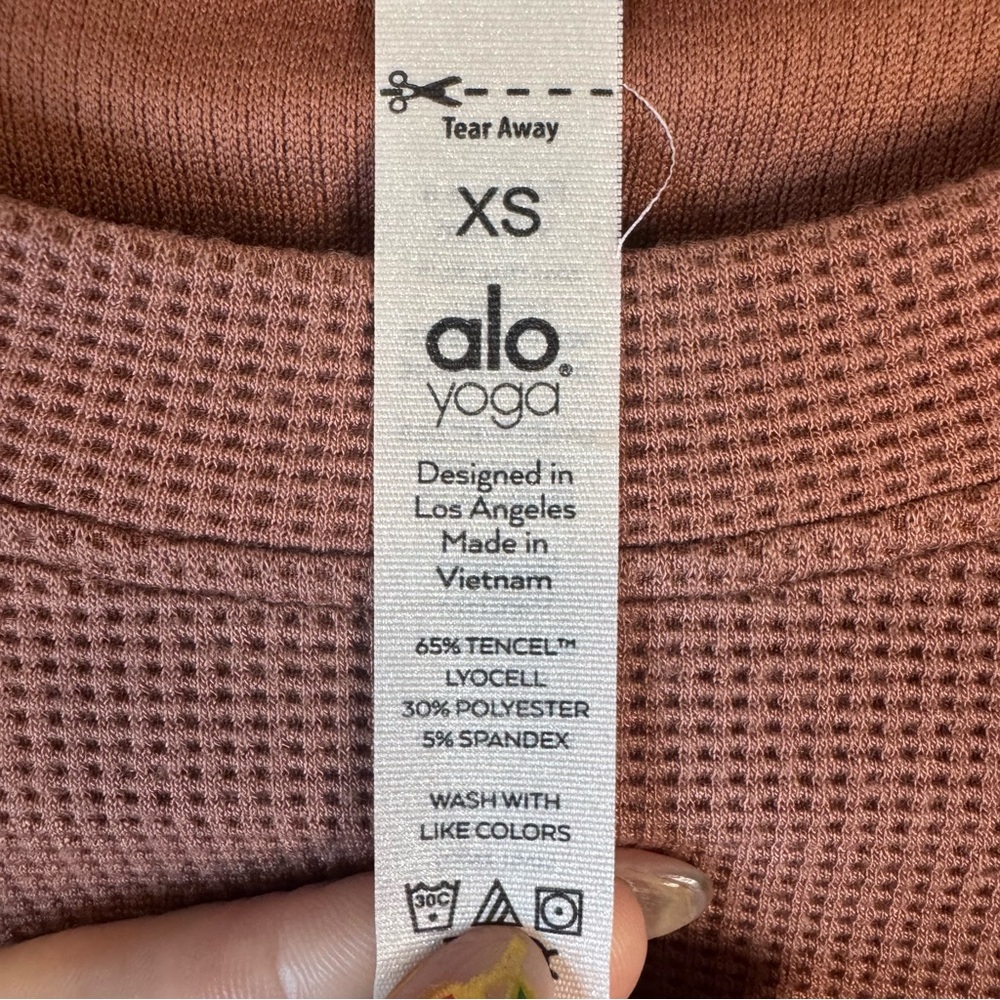 ALO Yoga Warm Brown Crewneck Sweater XS - Picture 4 of 6